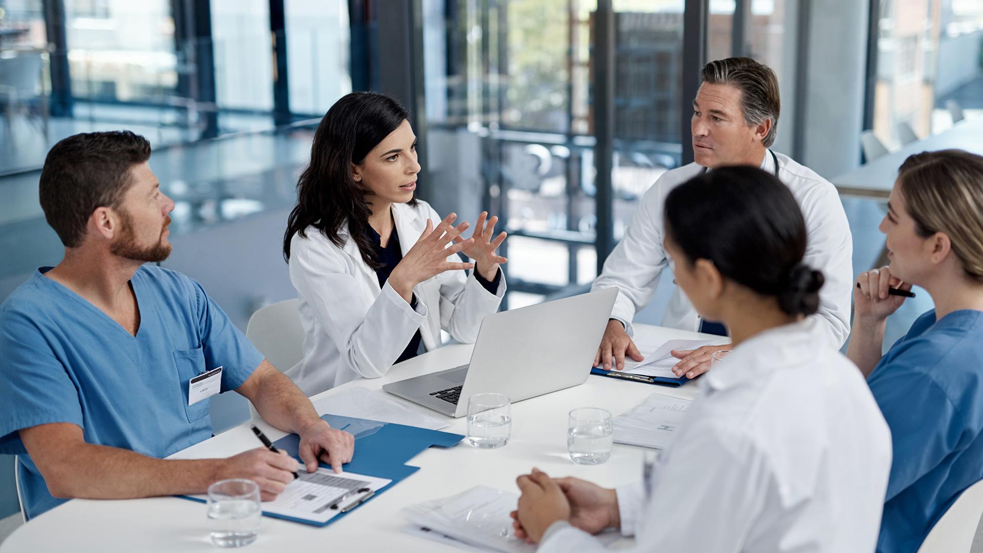 group of physicians discussing